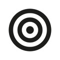 Target flat icon sign - vector